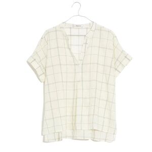 Madewell Women’s Lakeline Popover Shirt in Windowpane